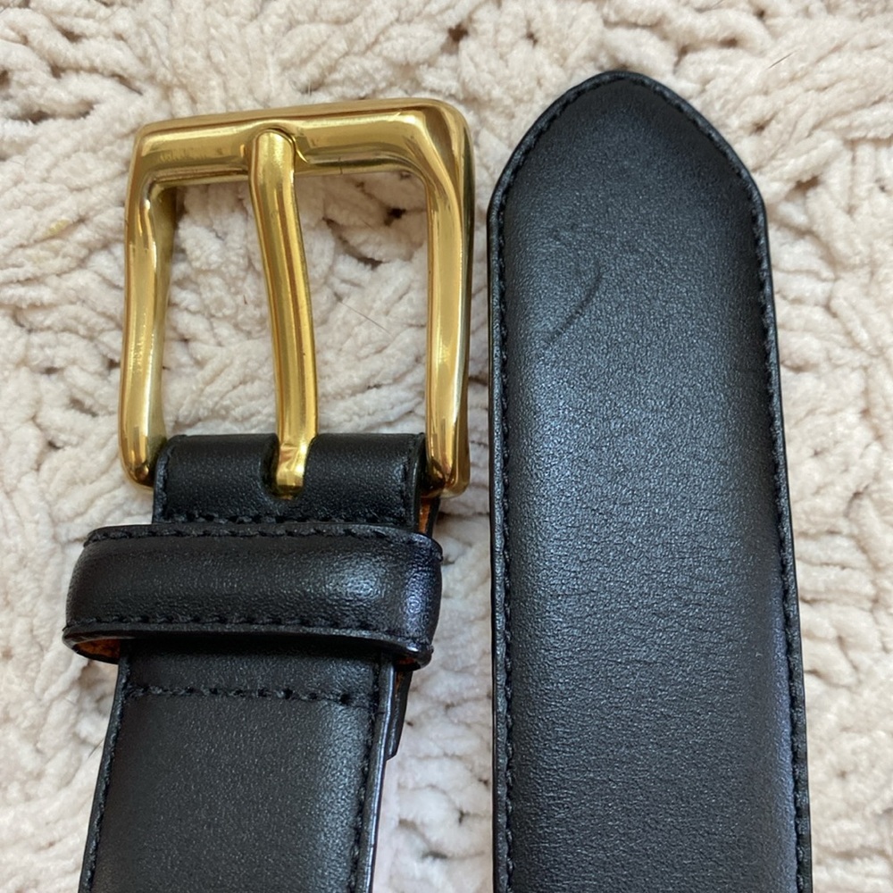 Coach Men Sz38 Leather Belt with Brass Buckle - Picture 4 of 11
